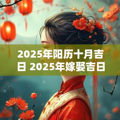 2025年阳历十月吉日 2025年嫁娶吉日吉时