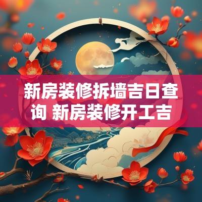 新房装修拆墙吉日查询 新房装修开工吉日查询一览表