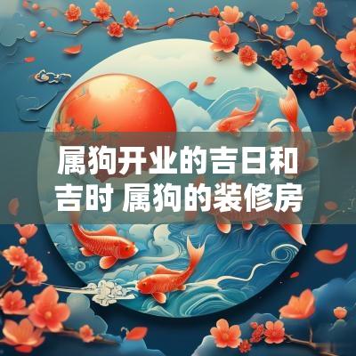 属狗开业的吉日和吉时 属狗的装修房子选吉日吉时