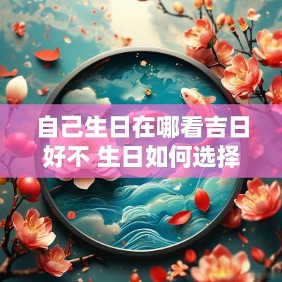 自己生日在哪看吉日好不 生日如何选择黄道吉日