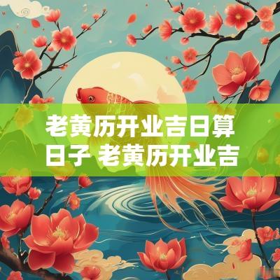 老黄历开业吉日算日子 老黄历开业吉日吉时查询