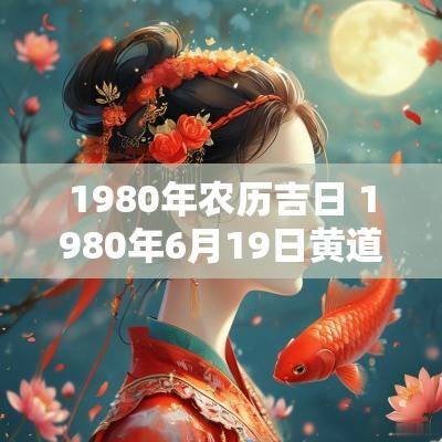 1980年农历吉日 1980年6月19日黄道吉日