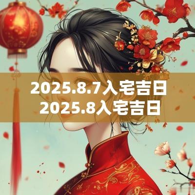 2025.8.7入宅吉日 2025.8入宅吉日