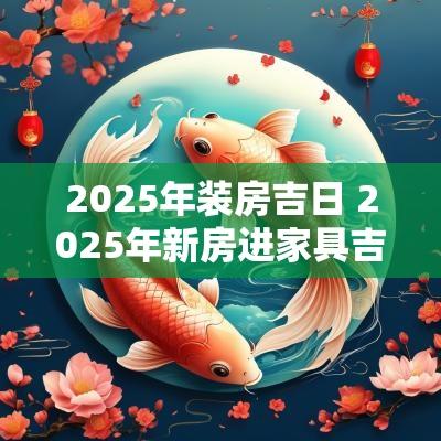 2025年装房吉日 2025年新房进家具吉日