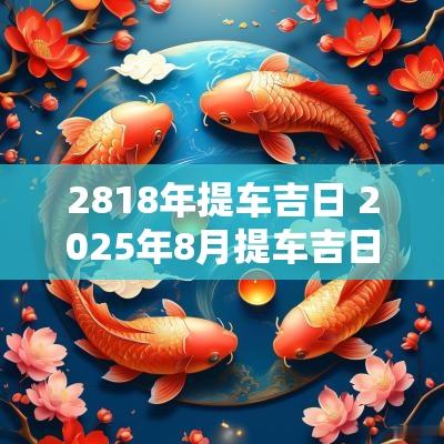 2818年提车吉日 2025年8月提车吉日