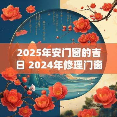 2025年安门窗的吉日 2025年修理门窗吉日