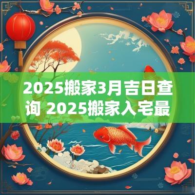 2025搬家3月吉日查询 2025搬家入宅最好吉日