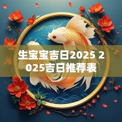 生宝宝吉日2025 2025吉日推荐表