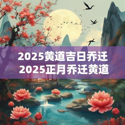 2025黄道吉日乔迁 2025正月乔迁黄道吉日