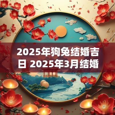 2025年狗兔结婚吉日 2025年3月结婚吉日