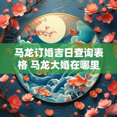 马龙订婚吉日查询表格 马龙大婚在哪里举行的