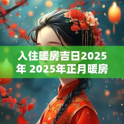 入住暖房吉日2025年 2025年正月暖房吉日