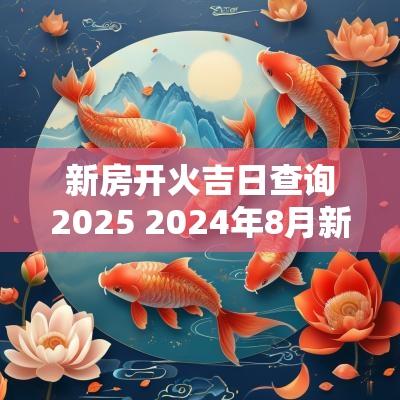 新房开火吉日查询2025 2025年8月新房入住开火吉日
