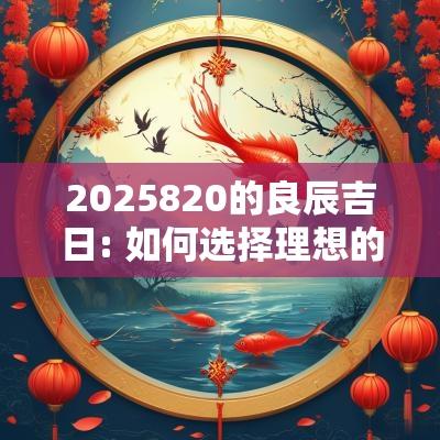 2025820的良辰吉日: 如何选择理想的日子