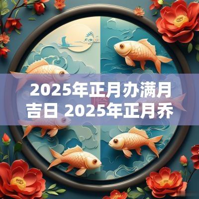 2025年正月办满月吉日 2025年正月乔迁吉日