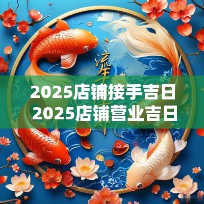 2025店铺接手吉日 2025店铺营业吉日
