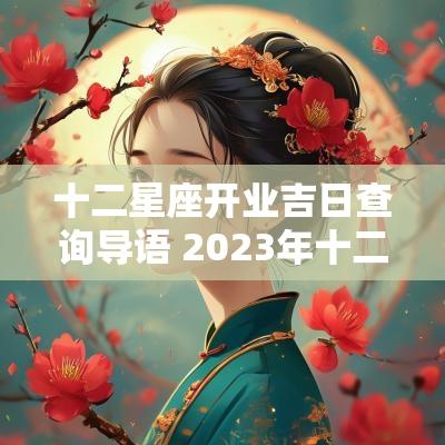 十二星座开业吉日查询导语 2025年十二月开业吉日一览表大全