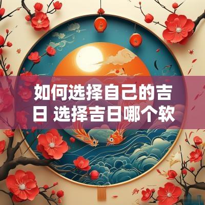 如何选择自己的吉日 选择吉日哪个软件好