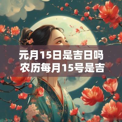 元月15日是吉日吗 农历每月15号是吉日吗