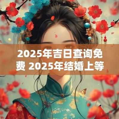 2025年吉日查询免费 2025年结婚上等吉日