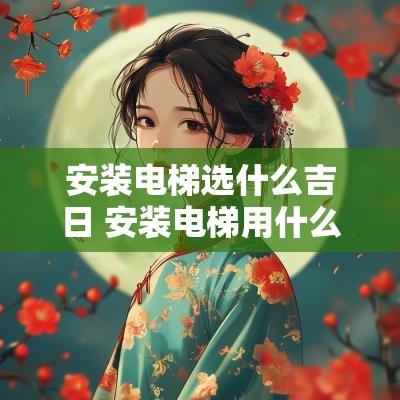 安装电梯选什么吉日 安装电梯用什么材料好