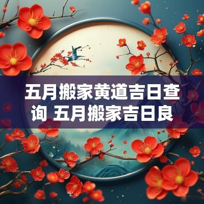 五月搬家黄道吉日查询 五月搬家吉日良辰在哪一天