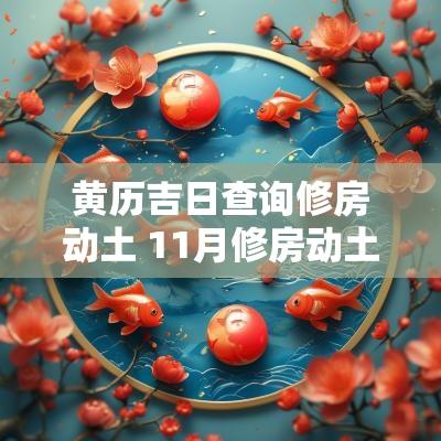 黄历吉日查询修房动土 11月修房动土吉日