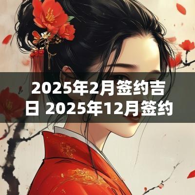 2025年2月签约吉日 2025年12月签约吉日