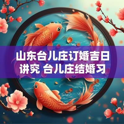 山东台儿庄订婚吉日讲究 台儿庄结婚习俗