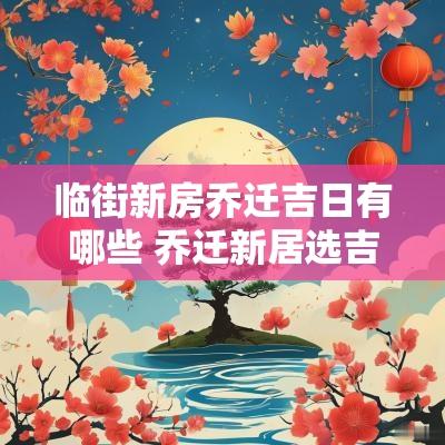临街新房乔迁吉日有哪些 乔迁新居选吉日一览表农历八月