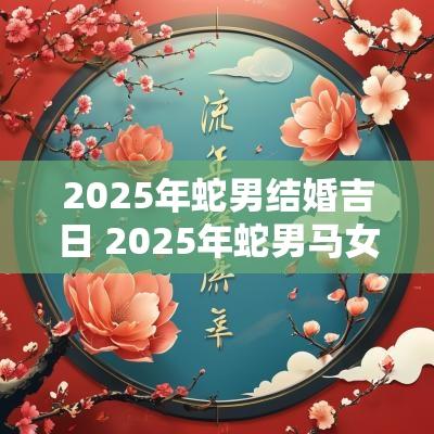 2025年蛇男结婚吉日 2025年蛇男马女几月结婚好