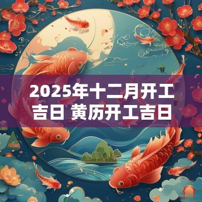 2025年十二月开工吉日 黄历开工吉日2025年