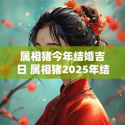 属相猪今年结婚吉日 属相猪2025年结婚