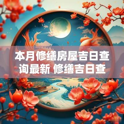 本月修缮房屋吉日查询最新 修缮吉日查询
