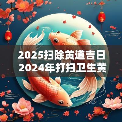 2025扫除黄道吉日 2025年打扫卫生黄道吉日一览表