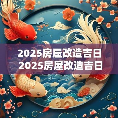 2025房屋改造吉日 2025房屋改造吉日查询