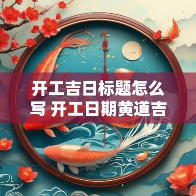 开工吉日标题怎么写 开工日期黄道吉日怎么编辑