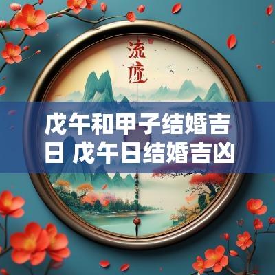 戊午和甲子结婚吉日 戊午日结婚吉凶