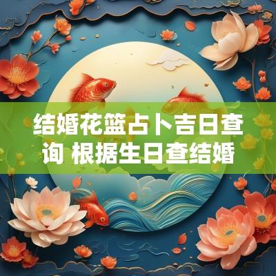 结婚花篮占卜吉日查询 根据生日查结婚吉日