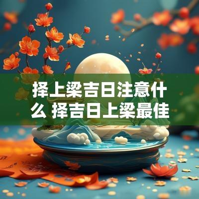 择上梁吉日注意什么 择吉日上梁最佳时间