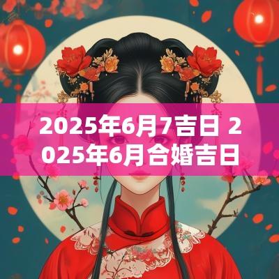 2025年6月7吉日 2025年6月合婚吉日