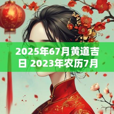 2025年67月黄道吉日 2025年农历7月份黄道吉日一览表