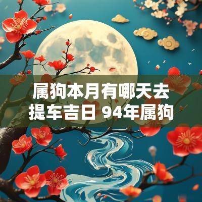 属狗本月有哪天去提车吉日 94年属狗下半年结婚吉日