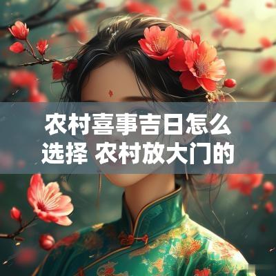 农村喜事吉日怎么选择 农村放大门的吉日吉时