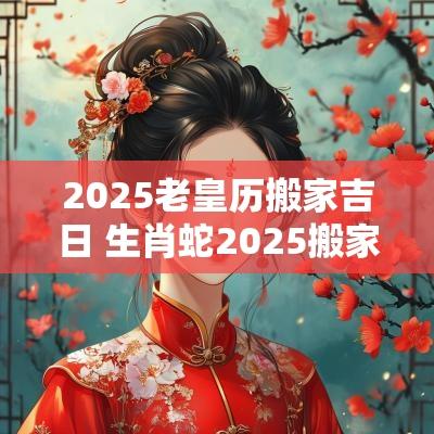 2025老皇历搬家吉日 生肖蛇2025搬家入宅吉日
