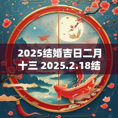 2025结婚吉日二月十三 2025.2.18结婚吉日
