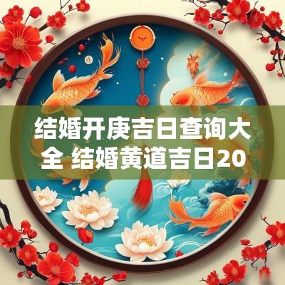 结婚开庚吉日查询大全 结婚黄道吉日2025一览表大全