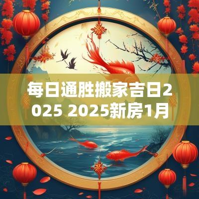 每日通胜搬家吉日2025 2025新房1月搬家吉日