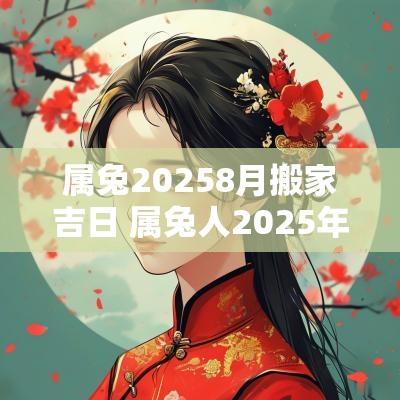 属兔20258月搬家吉日 属兔人2025年11月搬家吉日