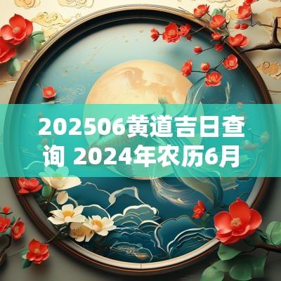 202506黄道吉日查询 2025年农历6月黄道吉日查询表 202506黄道吉日查询 2025年农历6月黄道吉日查询表